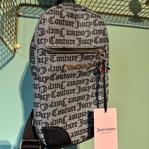 Juicy Couture Black and Gray Crossbody Bag